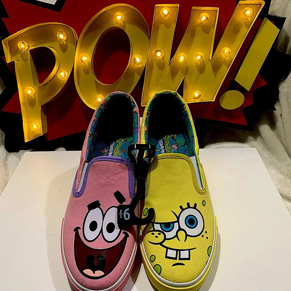 Nickelodeon SpongeBob Women’s Slip-on Sneakers Size 9.5 New WITHOUT Tags